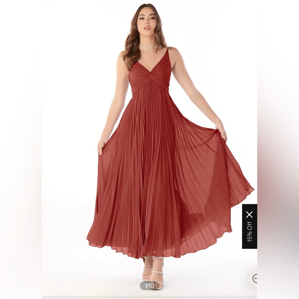 Azazie Raychelle in terracotta